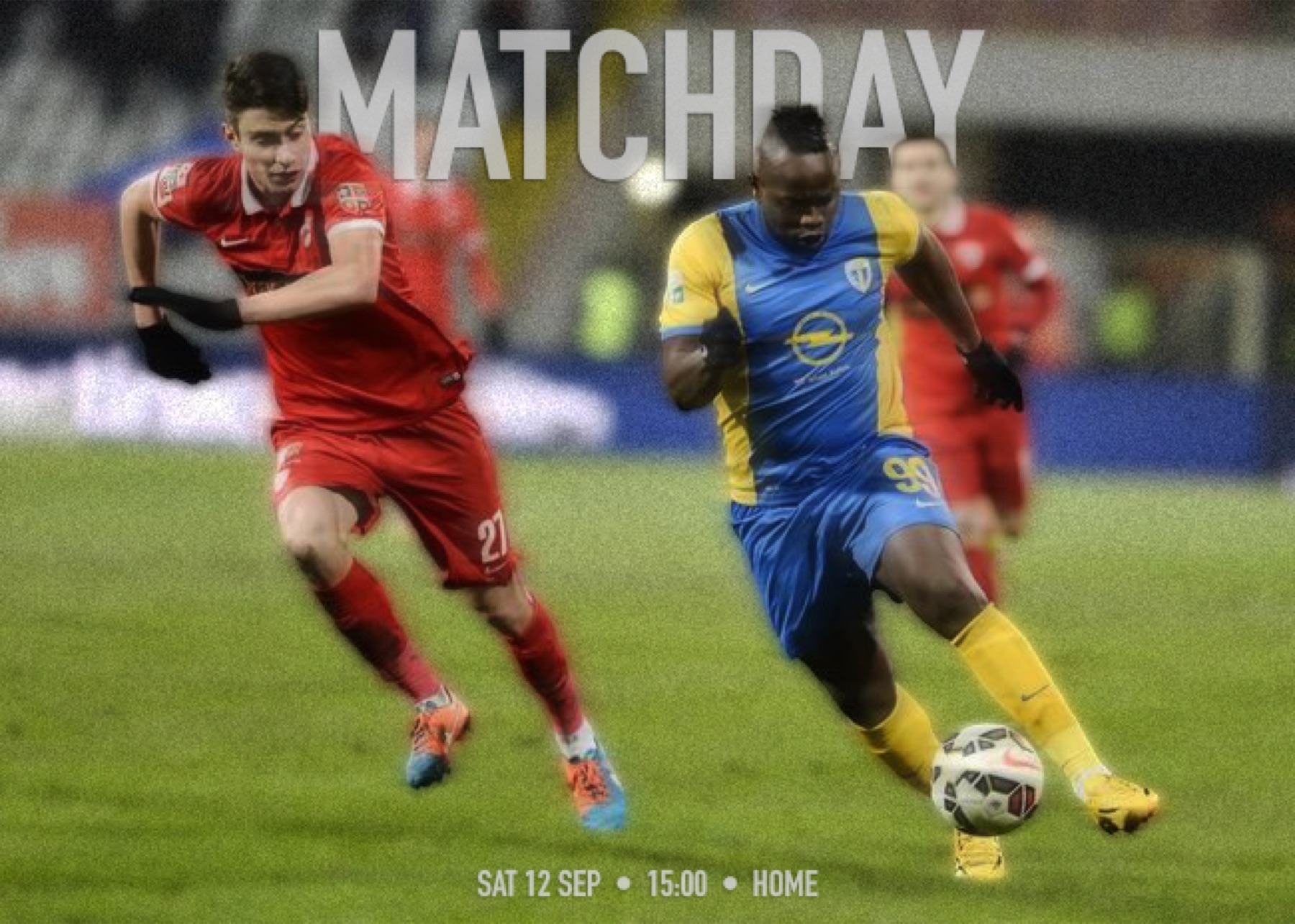 Football matchday social media graphic